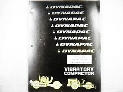 DYNAPAC CA 30 A D VIBRATORY COMPACTOR PARTS MANUAL