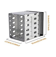 Rivonthex Hard Drive Rack 5.25 To 5X 3.5 Drive Tray Fan Space Detachable