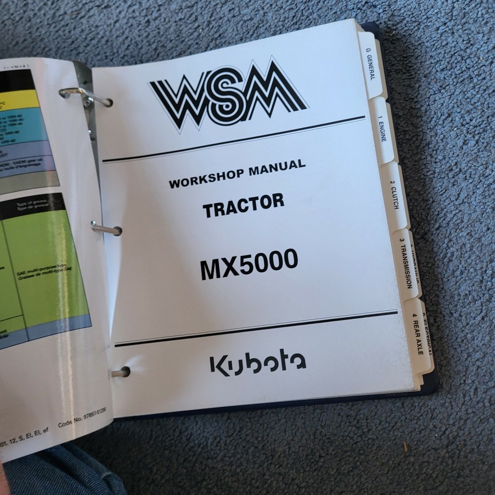 ORIGINAL KUBOTA MX5000 TRACTOR SERVICE REPAIR WORKSHOP MANUAL VERY NICE SHAPE