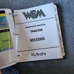 ORIGINAL KUBOTA MX5000 TRACTOR SERVICE REPAIR WORKSHOP MANUAL VERY NICE SHAPE