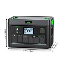 EBL 2400W 1843.2Wh Power Station Portable Solar Generator LiFePO4 Backup Battery