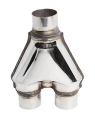 Single/Dual Y-pipe Exhaust Pipe Adapter T201 Connector 10″ Length 2.25″/2.5″/3″