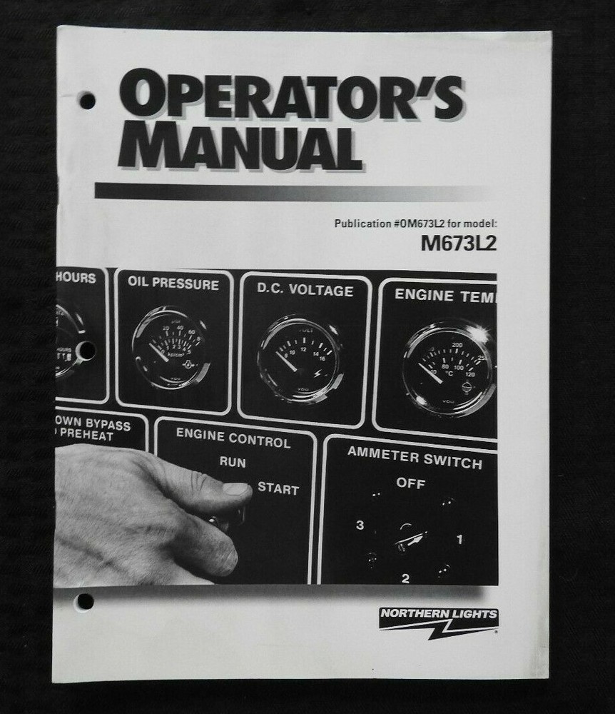 NORTHERN LIGHTS M673L2 DIESEL GENERATOR LUGGER PART MANUAL CATALOG NICE SHAPE