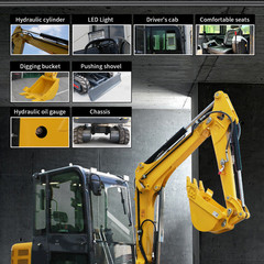 3.5 Ton Kubota 25HP Diesel Mini Excavator Side Swing Boom + Any 2 Attachments