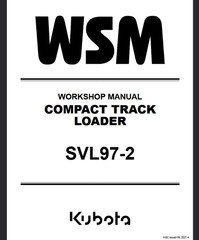 Kubota SVL97-2 Track Loaders WSM Service Repair Operators Owners Manual PDF USB