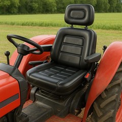Universal Tractor/Forklift/Digger Seat With Headrest & Safety Belt & Armrest NEW