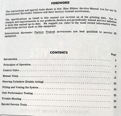 Farmall International Hydrostatic Power Steering Service Manual Repair GSS-1337C