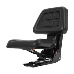 Black Universal Suspension Tractor Seat For John Deere Massey Ferguson Ford