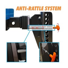 Adjustable Drawbar Trailer Hitch – 20,000 LBS, Fits 2 and 2-5/16 Inch Balls, …