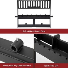 48″ Fork Blades Quick Tach Skid Steer Tractor Pallet Fork Attachment 4500lbs US