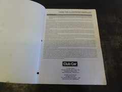 Club Car DS Golf Cars Gasoline Electric 1996 Illustrated Parts List Manual