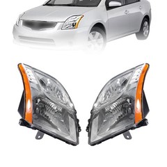Pair Halogen Headlights Assembly Nissan Sentra Base S SL 2010-2012