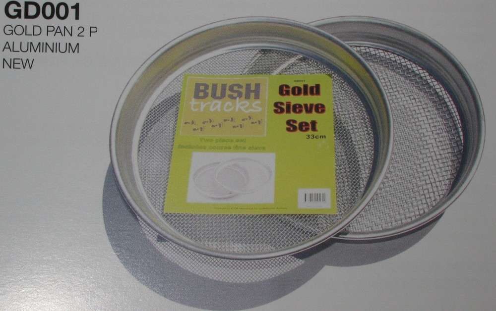 Gold Panning Prospecting Sieve Set 2 Pc 1/4″ 1/8″ Gem Fossicking Classifier Gem