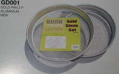 Gold Sieve Set Panning Prospecting Sieves Classifier Gem Fossicking Pan 2pc