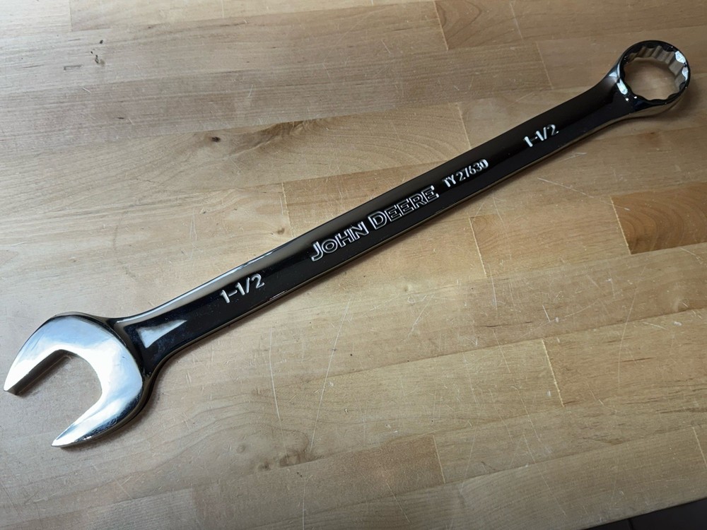 John Deere OEM SAE Full Polished Combination 1 -1/2″ Wrench – TY27630