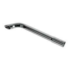 Exhaust Stack Pipe Replacement for UNIVERSAL – 2-3/4″ x 24″, Curved Chrome