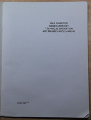 OLYMPIAN GAS SET GENERATOR TECHNICAL OPERATION & MAINTENANCE MANUAL BOOK
