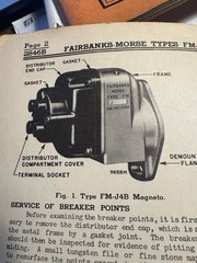Allis-Chalmers Fm Magneto FMJ4A FMJ4B Parts Field Service Adjustment Manual