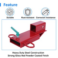 Clamp On Forklift Hitch Receiver Pallet Fork Trailer Towing Adapter 2inch Insert