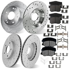 Drilled Slotted Brake Kit F 11.10 R 10.24 13-15 Acura ILX Civic 31257 914