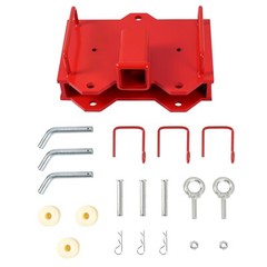 2” Forklift Trailer Hitch Receiver Dual Pallet Forks Towing Adapter Attachment