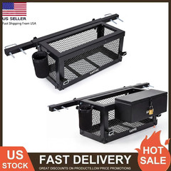 24″ Heavy Duty Tractor Tool Box Universal Basket for Tractor and Zero Turn Mower