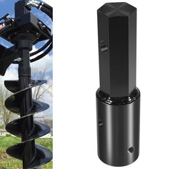Heavy Duty Auger Adapter Conversion 2 inch female Round to 2″ Male Hex