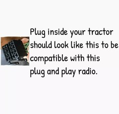 Direct Plug & Play Tractor Radio Massey Ferguson, Gleaner, Hesston Bluetooth USB