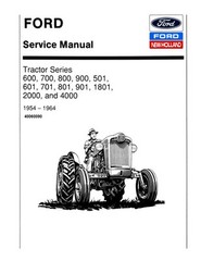 Ford 600, 700, 800, 900, 501, 601, 701, 801, 901,1801 Tractor Service Manual