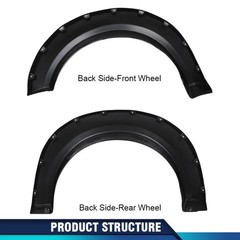 F150 Styleside Textured Riveted Fender Flares 2009-2014 Ford F150 Compatible