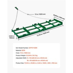 Uimoso 6 ft Towable Drag Harrow for Driveway Grading and Soil Leveling