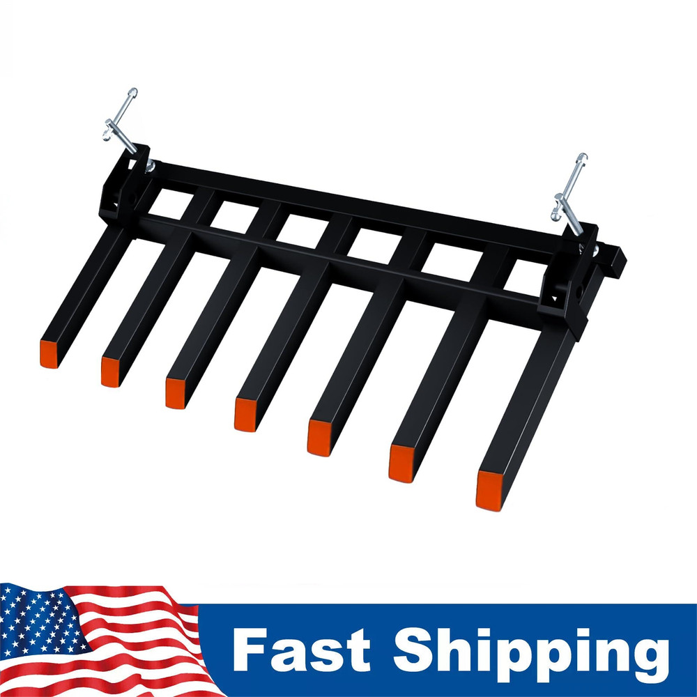 🔝Garvee Clamp On Debris Forks to 68″ Bucket 5400lbs Pallet Forks Bucket Forks