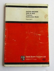 Vintage 1975 David Brown 1410 1412 Tractor Instruction Book Manual J I Case