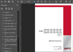 CASE IH 500 STEIGER TRACTOR MANUAL OPERATORS SERVICE SHOP ENGINE REPAIR PDF USB
