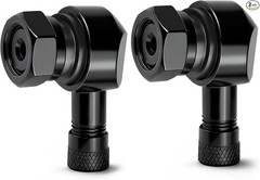 2pcs 90 Degree Matte Black Motorcycle Tire Valve Stems Install Di Size: TV25AL