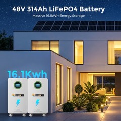 16.07kWh 48V 314Ah LiFePO4 Lithium Battery For Home Solar Energy Storage PV