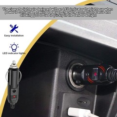 2 PCS 12V Copper Cigarette Lighter Male Plug with 15A 20A Replacem Color: 2PCS