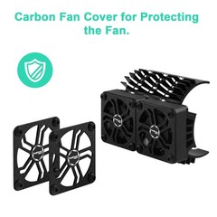 RC Cooling Fans 1/5 16000 High RPM 40mm Twin Motor Black for Scale
