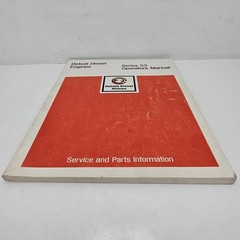 Detroit Diesel Engines 53 Series Operators Manual 1981 Service & Parts 6SE337
