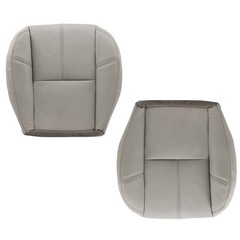 Gray Leather Replacement Seat Cover Bottom Driver Passenger 07-14 Chevy GMC 1500