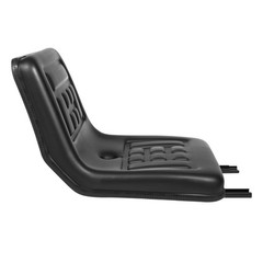 Universal Compact High Back Mower Seat Black Seat with Mounting Bolt Patterns