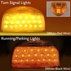 2 Pcs Kit Turn Signal Lights for Peterbilt 357 359 365 378 379 Trucks, 31 LED