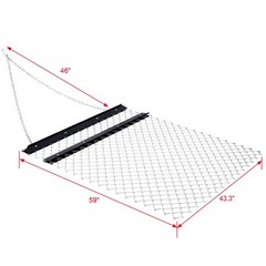 3.6FT or 4FT x 5FT Drag Harrow for Lawn Tractors Leveling Attachment Seed Harrow