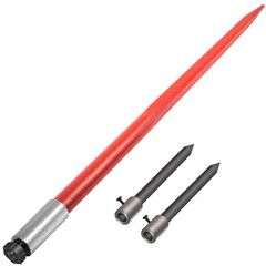VEVOR Hay Bale Spear 49″ 3000 lbs Spike Fork 45#Steel W/2 Stabilizers & Sleeves