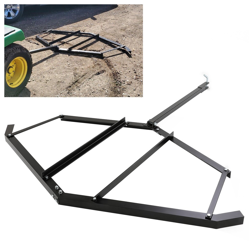 Driveway Drag Tow Behind Drag Harrow 72” Width, Steel Gravel Grader For ATV,UTV