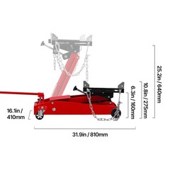 1000lbs Low Profile Transmission Jack 0.45 Ton 360° Swivel Wheels Garage Lift