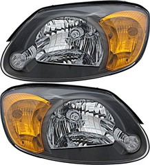 Hyundai Accent Headlights Set 2003-2006 Halogen Driver Passenger Side