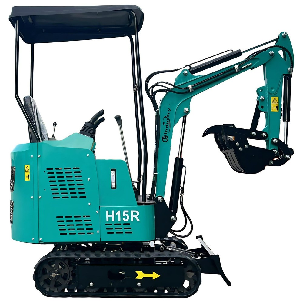AGT H15R Mini Excavator Digger 13.5HP Gas RATO Engine Pilot Control System 1 Ton