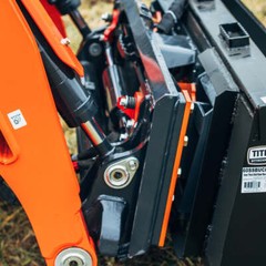 Titan Attachments Hydraulic Tilt Mount Plate for Skid Steers, 25 Degree Tilt