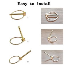 10 Pcs 3/16” Linch Pin, Lynch Pin Disconnect Snap Pin for Farm Tractors Tr